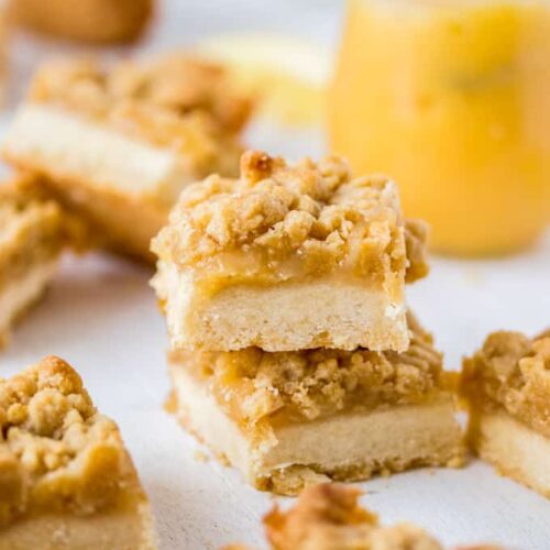This Lemon Crumble Slice is zesty and bright and one of the most delicious lemon curd desserts. With a shortbread base and crunchy crumble topping, this lemon slice is easy to make too.