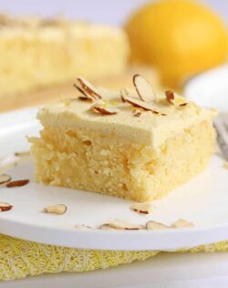 Almond Lemon Poke Cake by Sugar Salt Magic