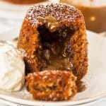 This Mini Molten Lava Cake Recipe is an indulgent treat just perfect for the festive season. Light, fluffy cake filled with butterscotch 'molten lava'.