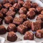 Soft Chocolate Peppermint Butterscotch Candy. Soft butterscotch candy, flavoured with peppermint and covered in smooth dark chocolate make the perfect food gifts. #sugarsaltmagic #christmascandy #foodgifts #christmasfoodgifts #butterscotch #candy #chocolate #chocolatecandy #candyrecipes #caramel #chewycaramel #caramelrecipes