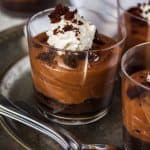 The Peppermint Baileys Chocolate combo in this eggless chocolate mousse with a Bailey's chocolate brownie base is just perfect for St Patrick's Day or any day. #sugarsaltmagic #chocolatemousse #baileyschocolate