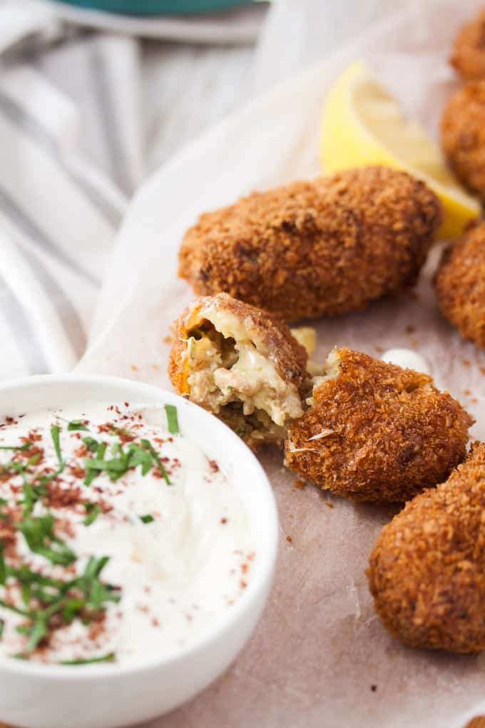 Crispy and golden on the outside, with a soft, tasty centre, these Pork and Fennel Potato Croquettes make a wonderful appetiser, finger food or main course.