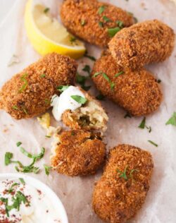 Crispy and golden on the outside, with a soft, tasty centre, these Pork and Fennel Potato Croquettes make a wonderful appetiser, finger food or main course.