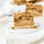 These Caramel Apple Bars topped with an easy crumble topping are like an apple crumble in a bar and still totally comforting.