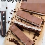 This Chocolate Malt Whipped Nougat Tart aka Milky Way Chocolate Tart, is a combination of chocolate cookie base, soft nougat centre and chocolate top and tastes just like a milky way in tart form.