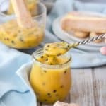 This homemade Passionfruit Curd recipe is easy to make and a delicious tropical touch to any dessert.