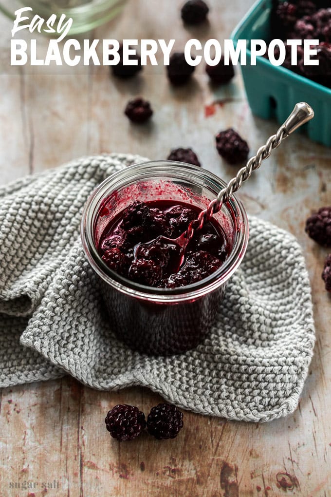 10 Minute Easy Blackberry Compote - Sugar Salt Magic