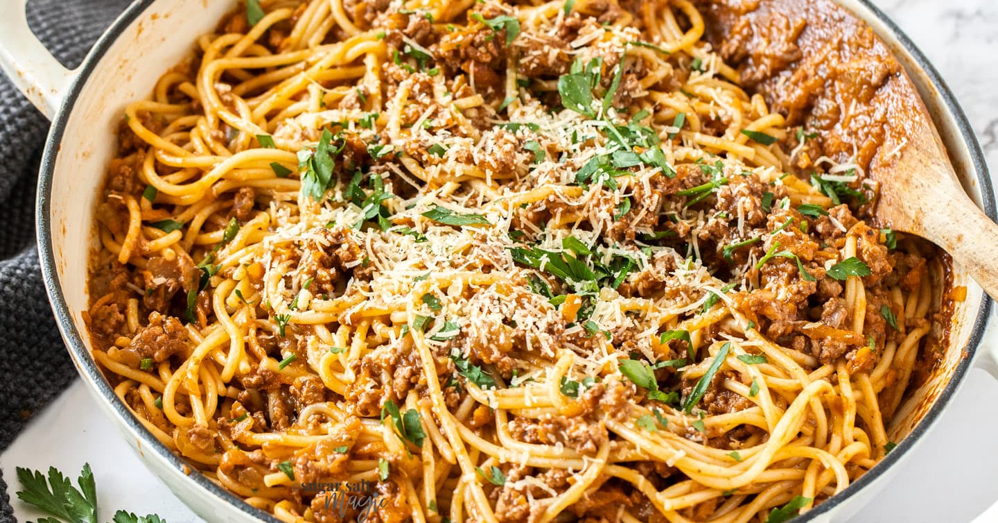 The Best Spaghetti Bolognese - Sugar Salt Magic