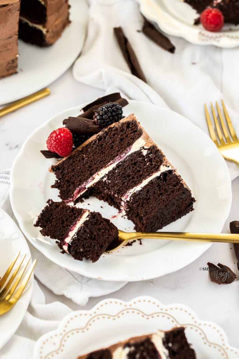 Blackberry Chocolate Cake rich, moist chocolate cake! Sugar Salt Magic