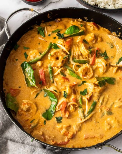 Thai Panang Curry with Prawns - Quick and easy! | Sugar Salt Magic