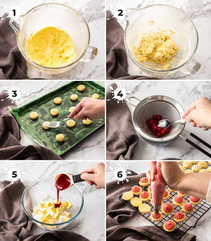 Raspberry Melting Moments Cookies - Sugar Salt Magic