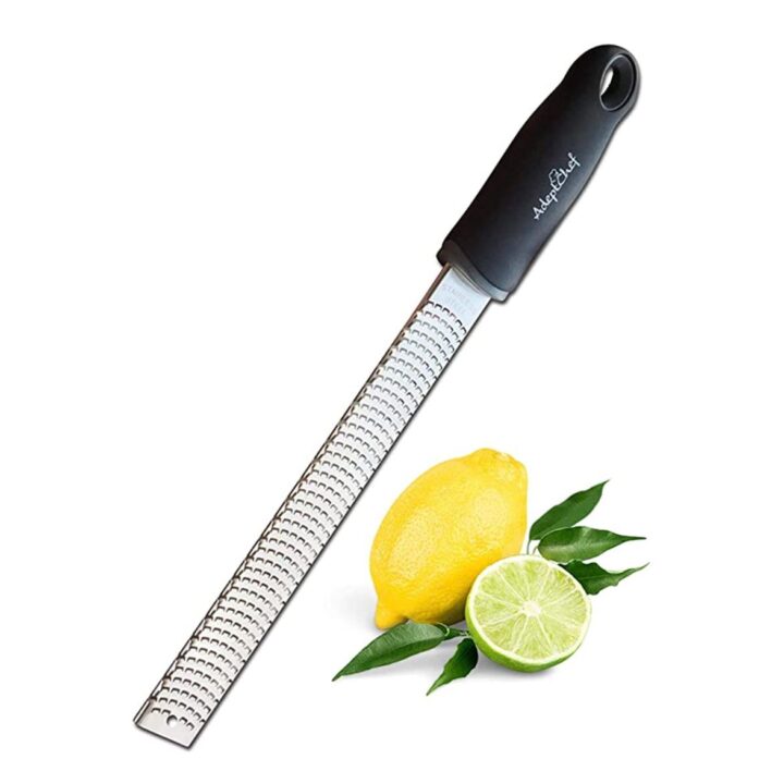 Microplane / Zester with a lime and lemon.