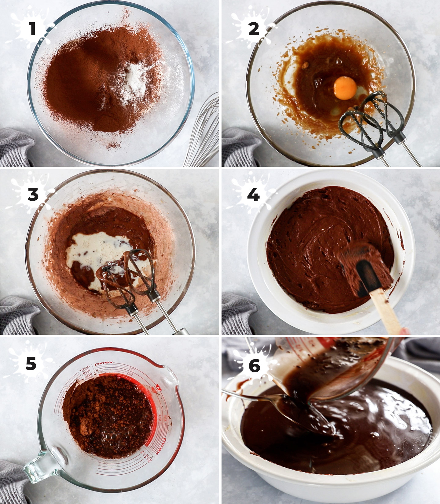 A collage showing the steps to making the pudding.