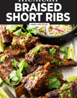 Mexican short ribs with jalapeno and coriander.