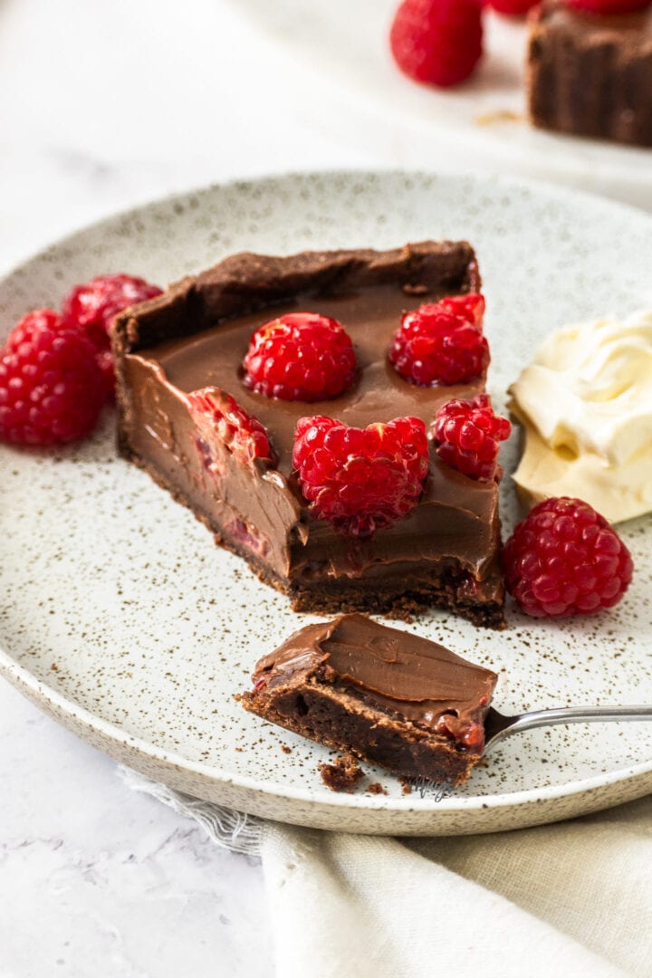 Chocolate Raspberry Tart - Sugar Salt Magic