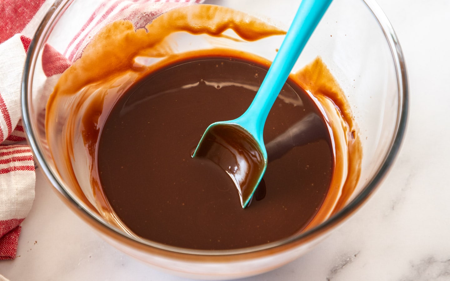 Melted butter and chocolate in a bowl.