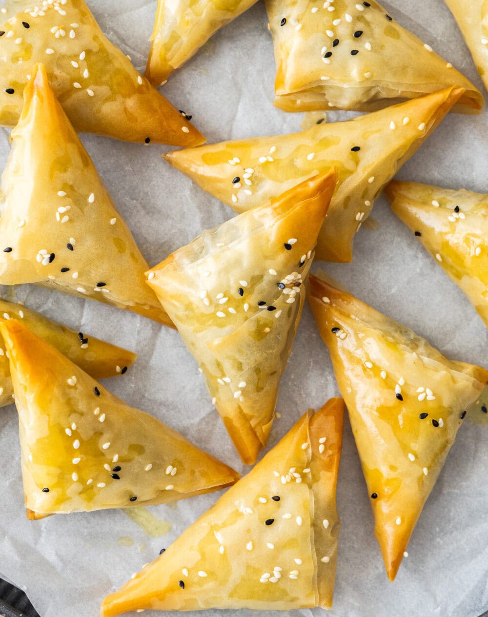 Squashed Parcel Spinach and Filo Parcels - Sugar Salt Magic